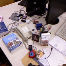 Input view: cluttered desk